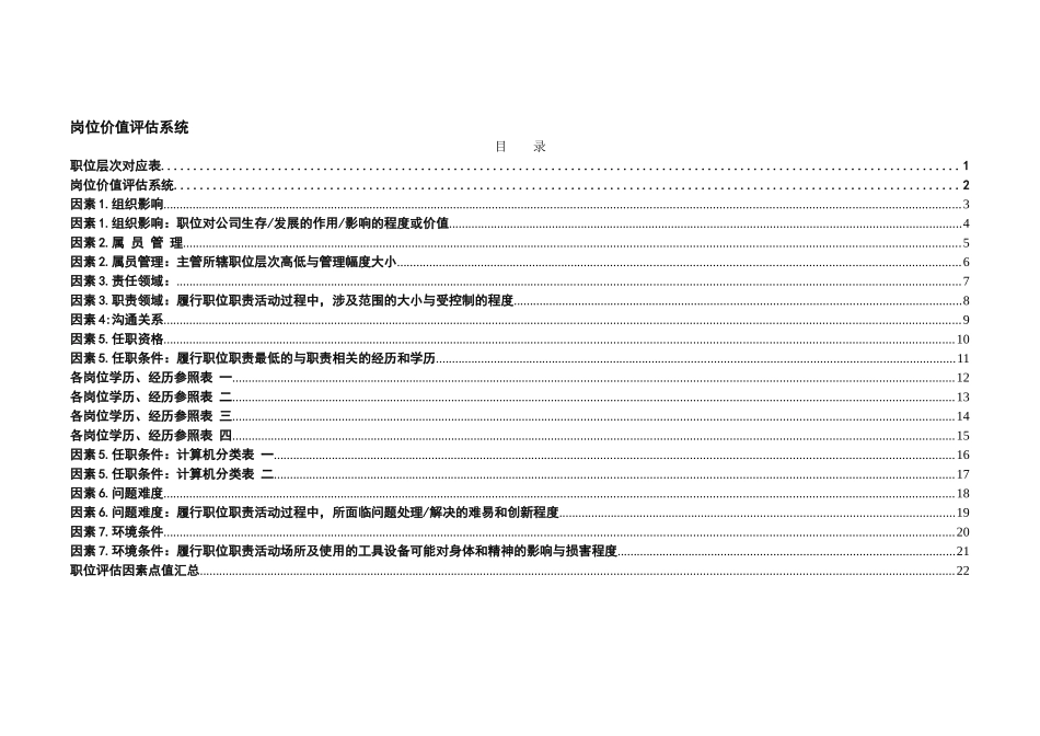 岗位价值评估系统-量表[非常实用-很有借鉴价值]_第2页