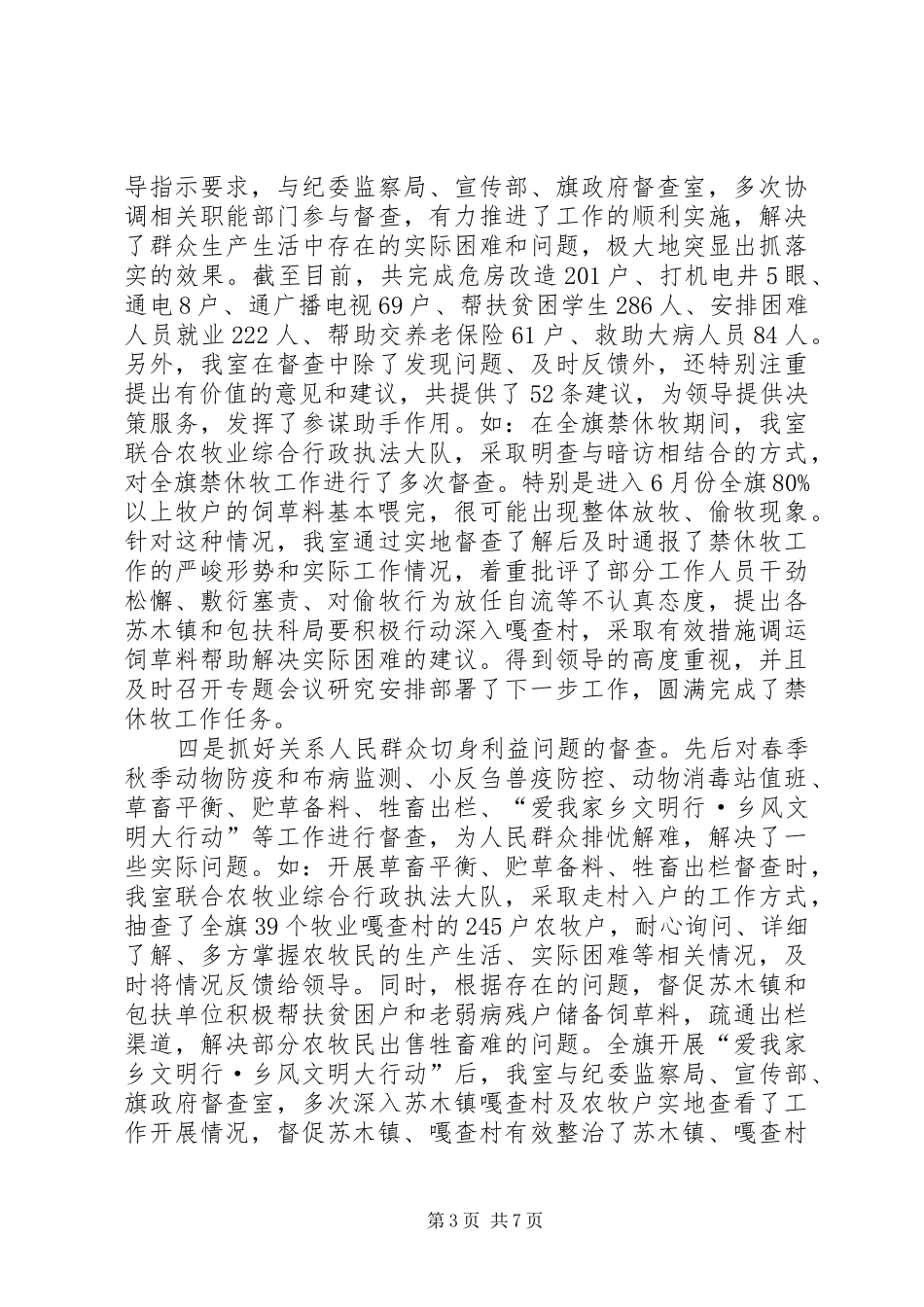 年办公室督查工作总结及年工作思路 _第3页