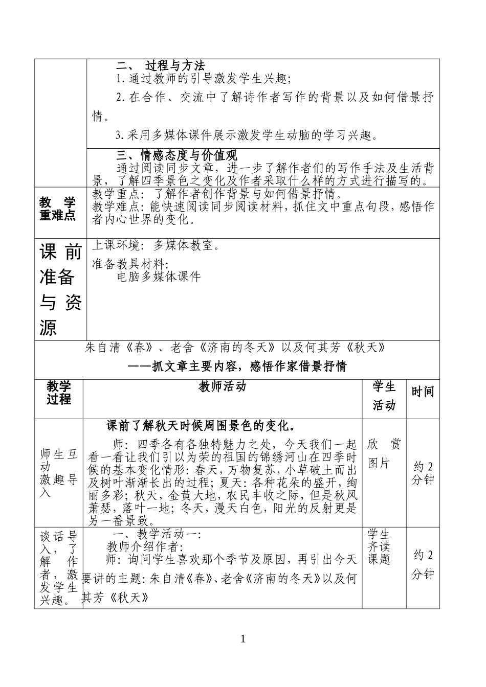 初中语文群文阅读的教学设计_第2页