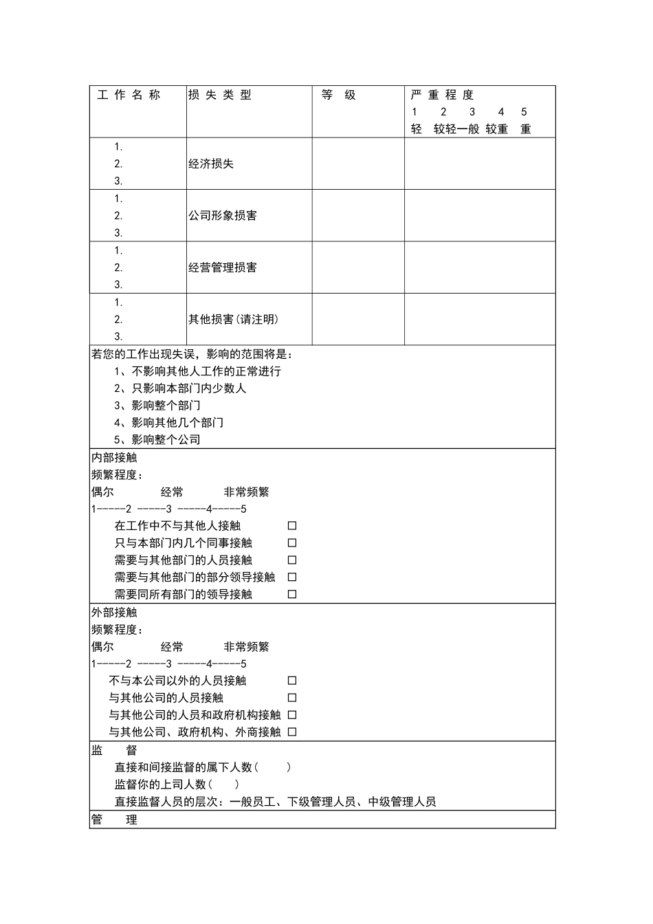 工作分析调查问卷-职位分析范本_第2页