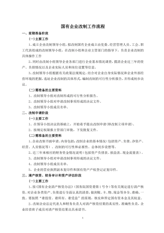 国有企业改制流程(全)