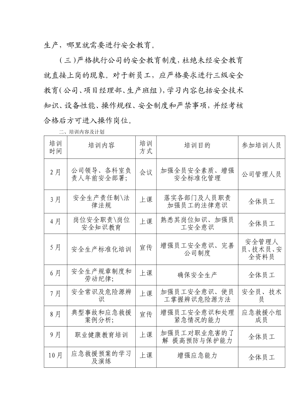 物流公司2016年安全培训计划_第2页