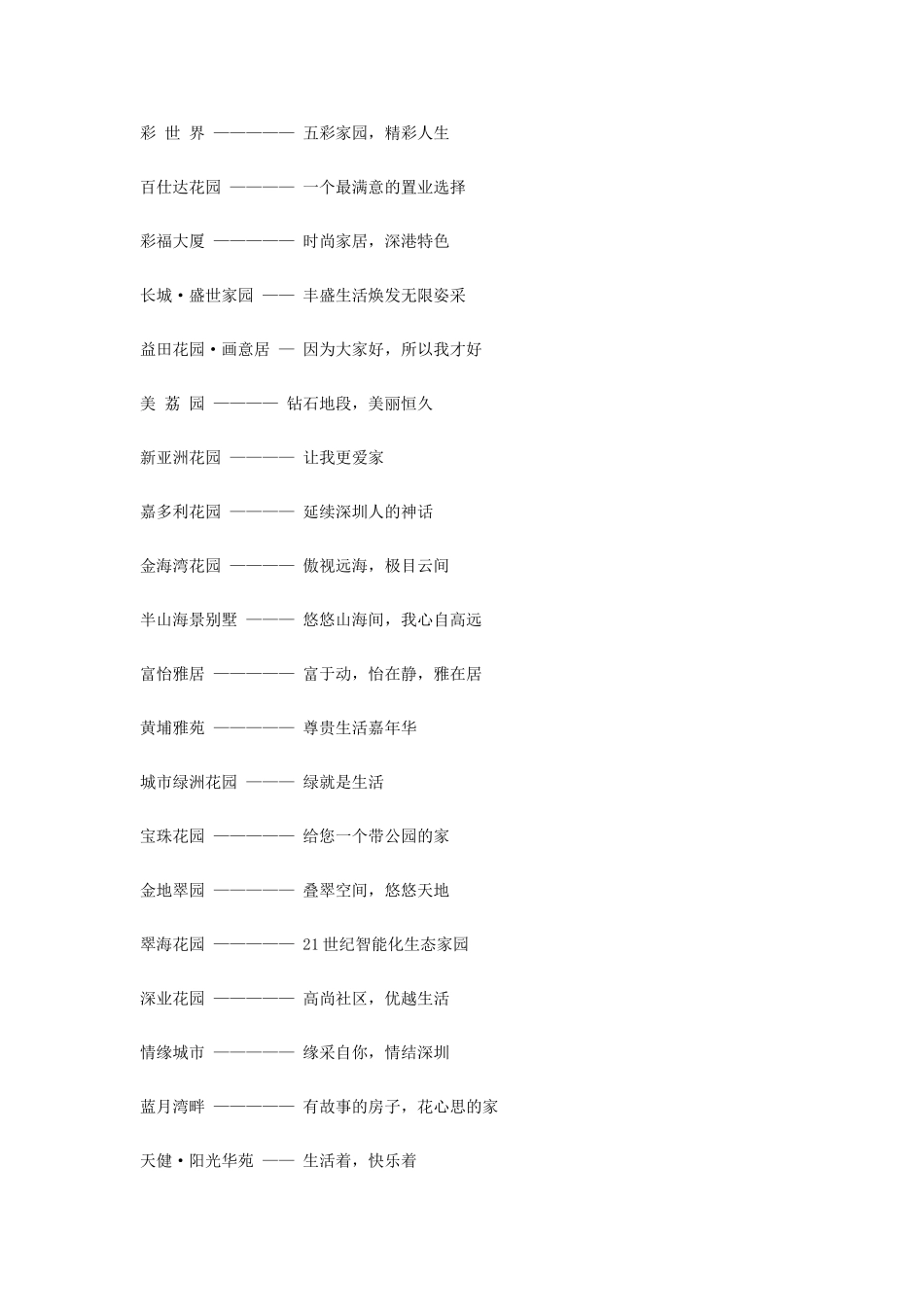 房地产经典广告语(经典楼盘主题推广语)_第2页