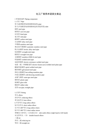 化工厂常用术语英文表达(完整版)