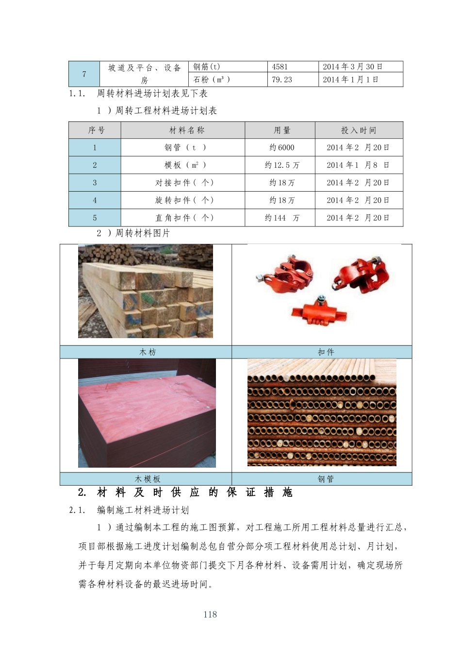 材料进场计划及保障措施_第2页