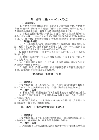 辅导机构教师绩效考核