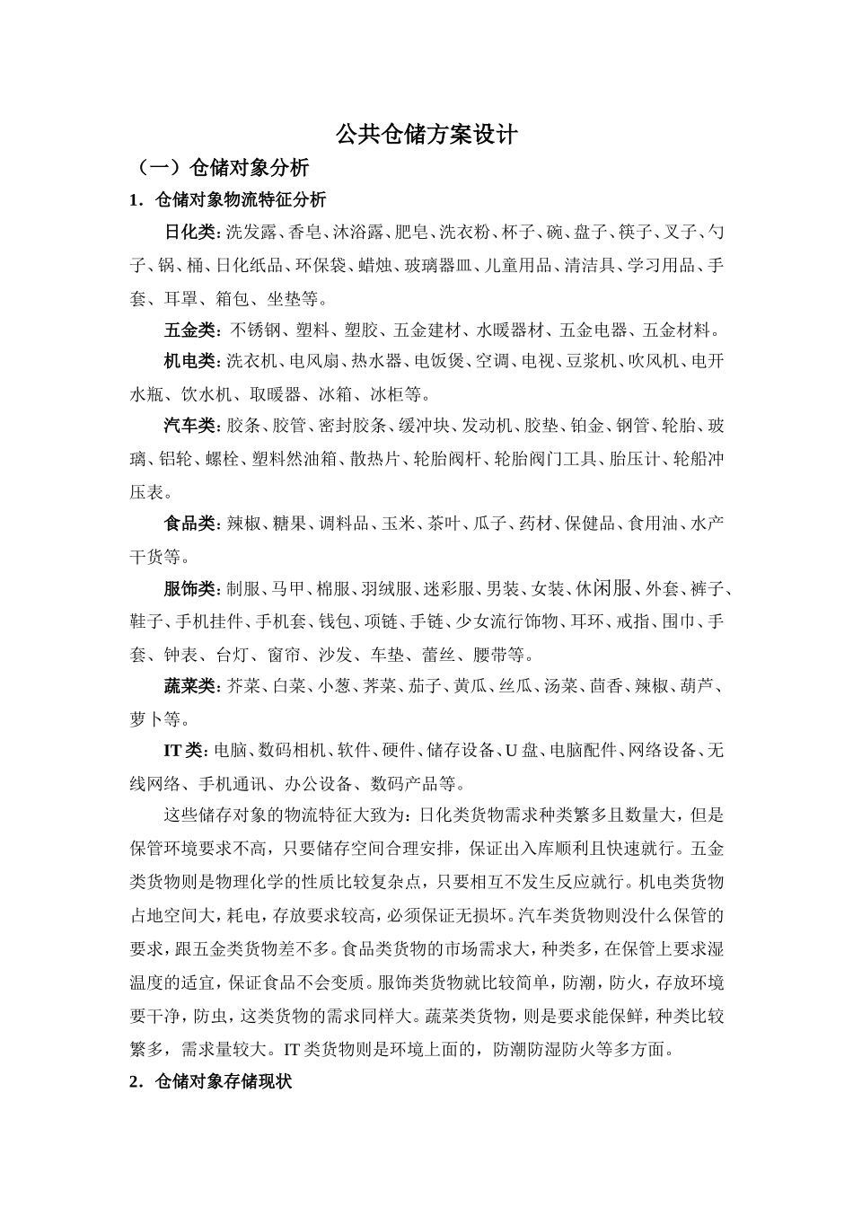 公共仓储方案设计_第1页