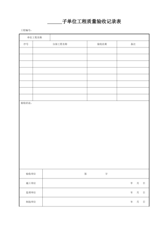 风机安装验收记录表