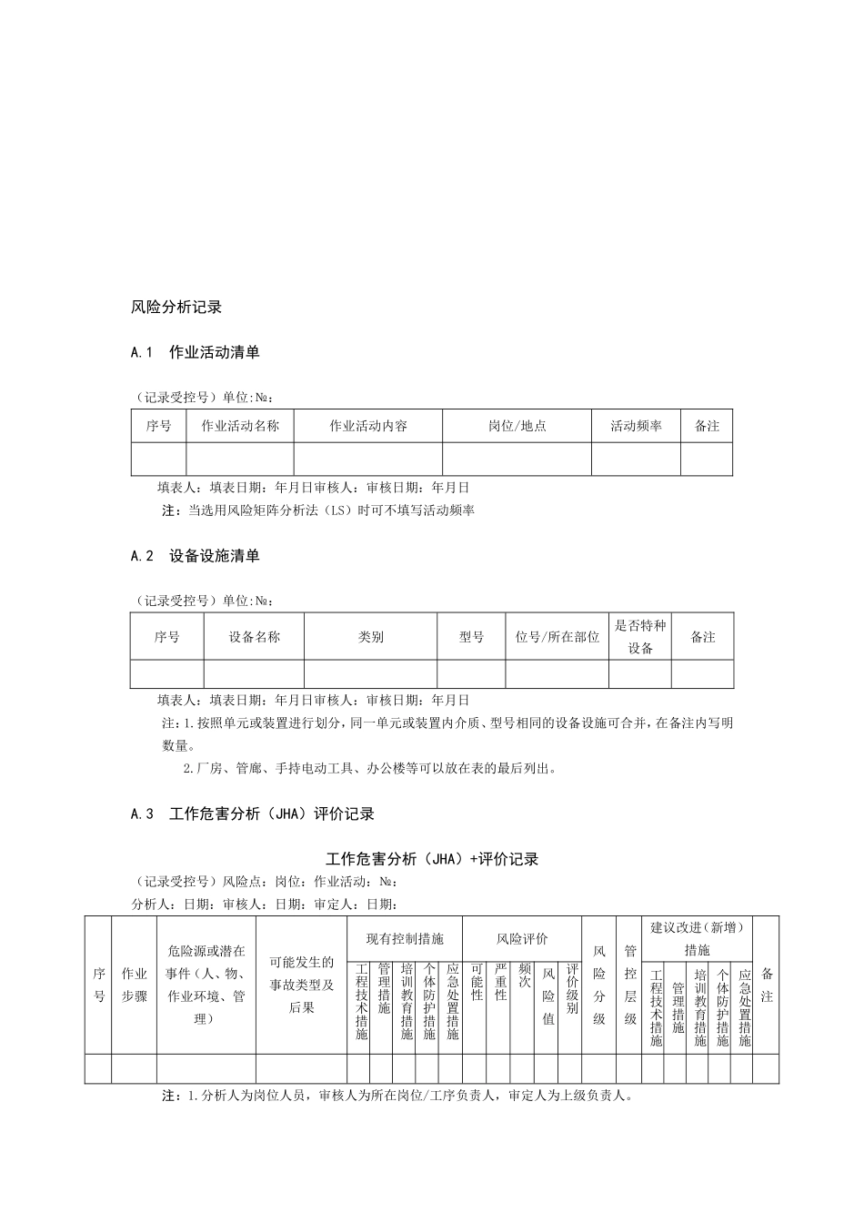 工贸企业双体系表格大全_第2页