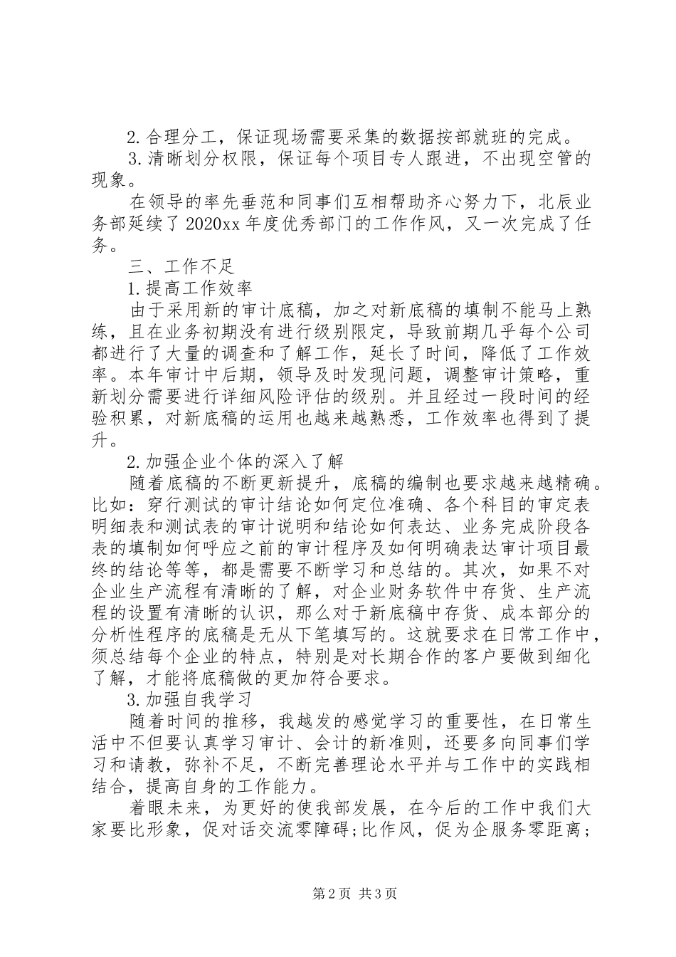 审计助理工作总结范文 _第2页