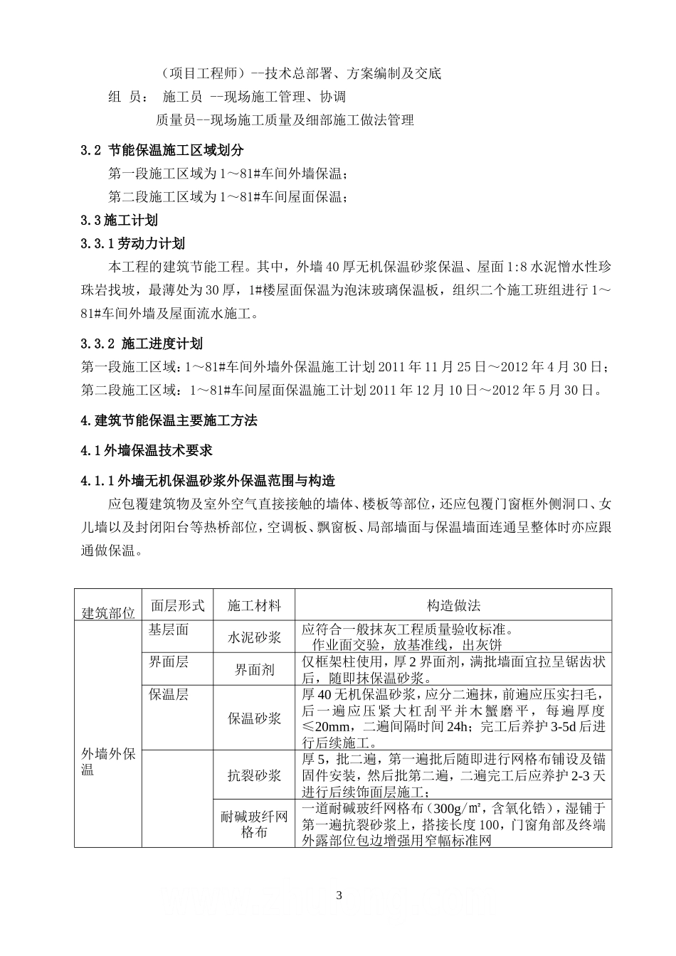 无机保温砂浆专项施工方案(屋面-外墙)_第3页
