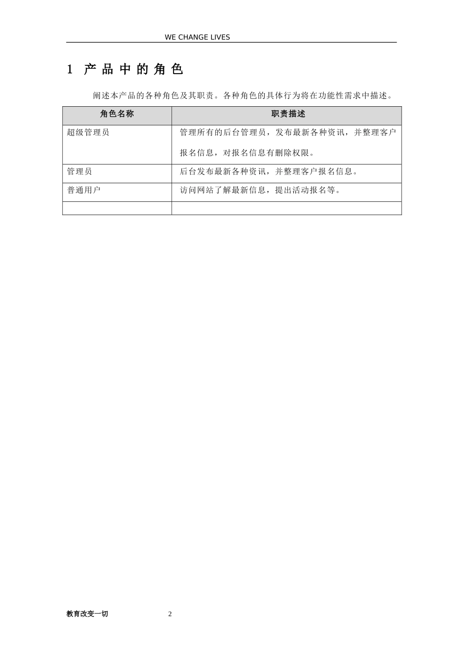 网站需求设计文档模板_第2页