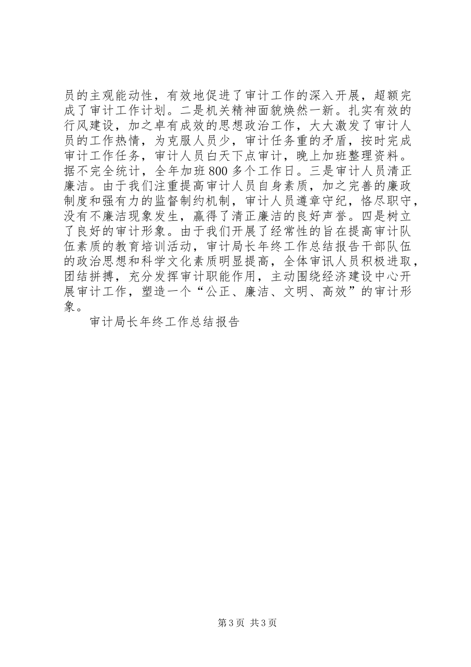 审计局长年终工作总结报告 _第3页