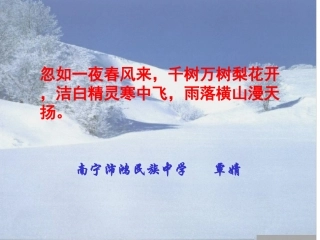人教版八下第二单元鲁迅《雪》课件