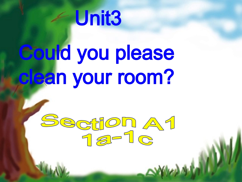 新目标英语八年级下第三单元第一课时SectionA1_第1页