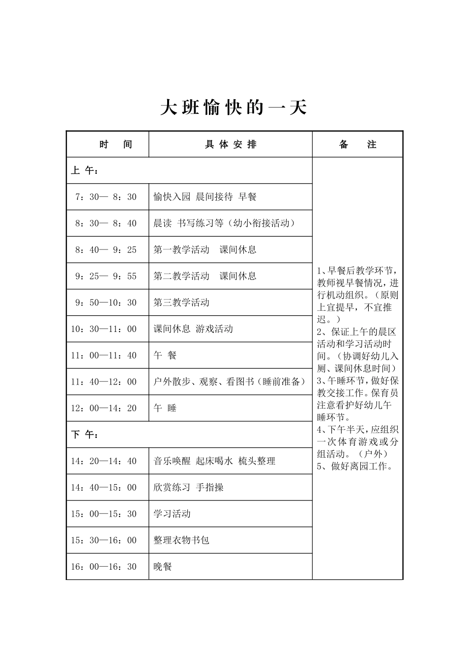幼儿园一日作息时间安排表_第3页