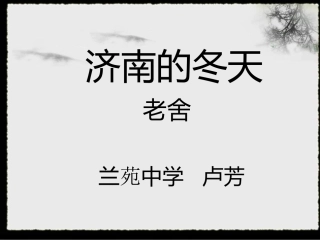 济南的冬天-卢芳