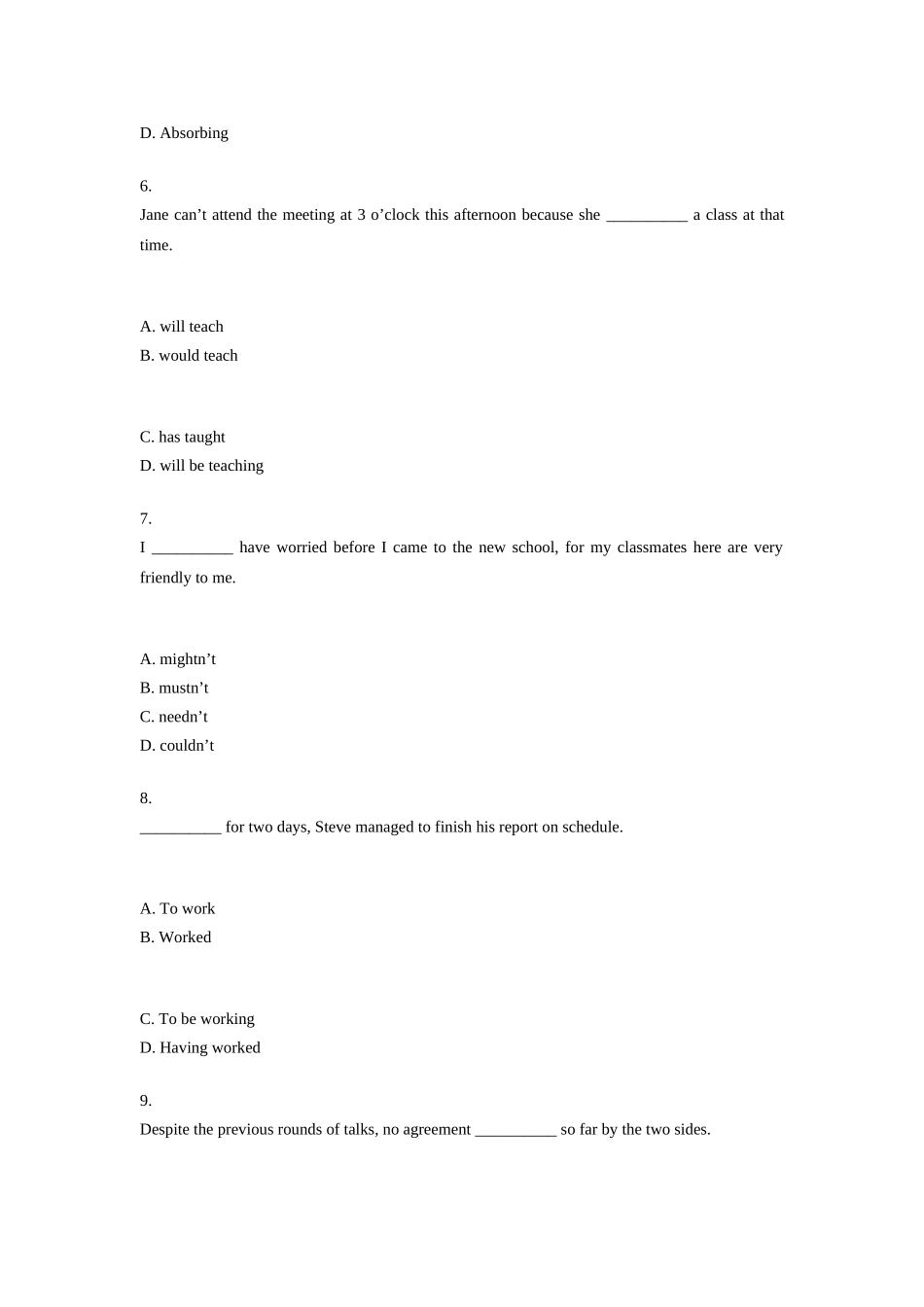 2015年高考天津卷英语试题_第3页