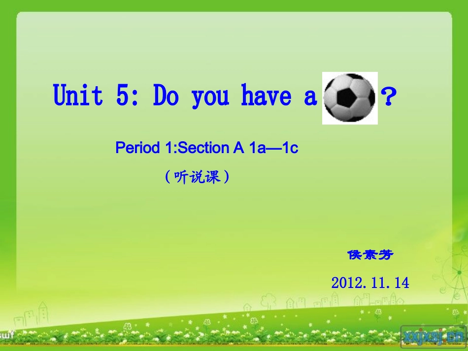 七年级上册Unit5_Do_you_have_a_soccer_ball？第一课时课件_第1页