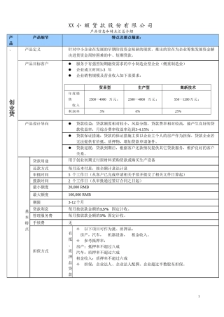 贷款公司产品设计