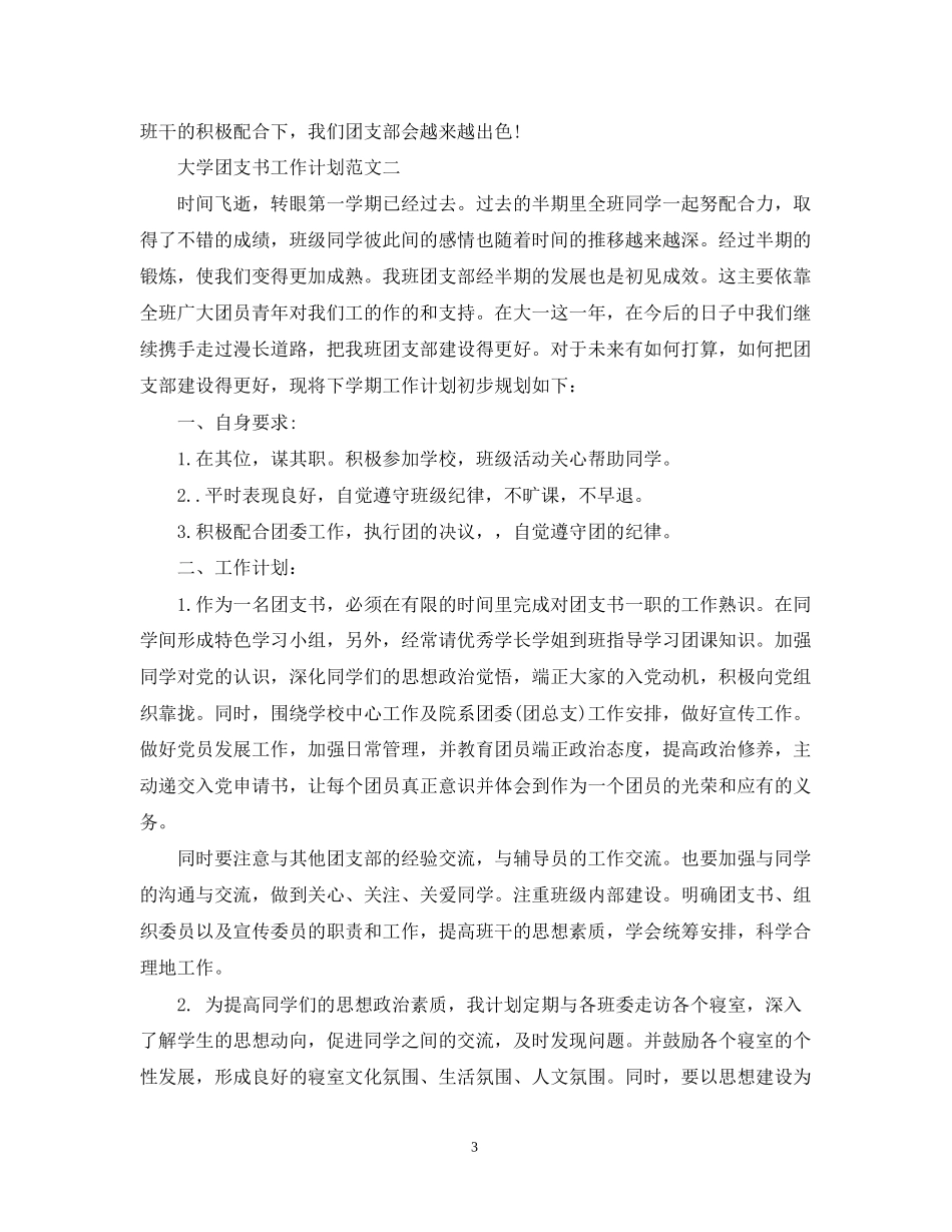 大学团支书工作计划范文_第3页