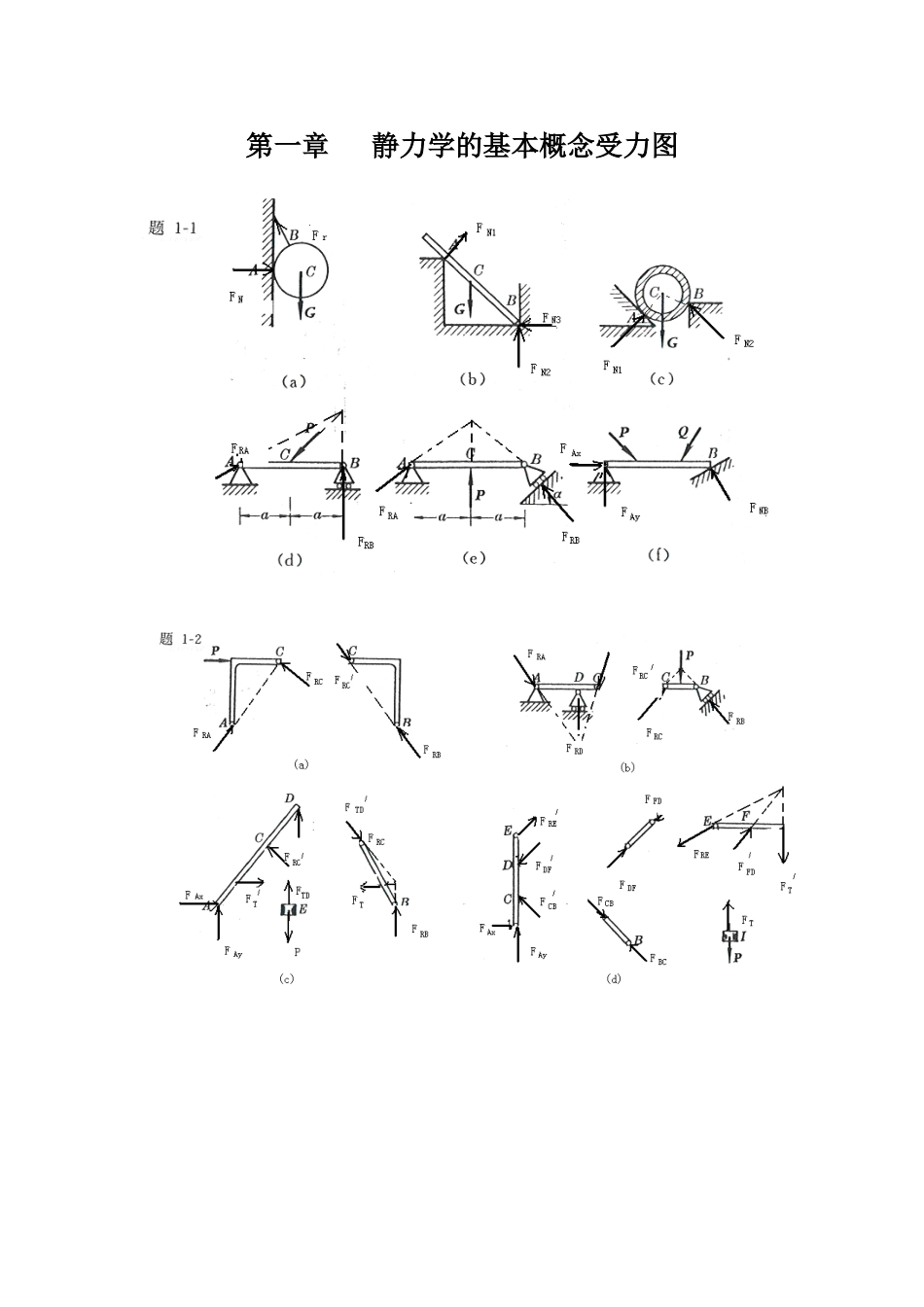 工程力学-课后习题答案-第四版-北京师范大学-东北大学_第1页