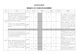 国家基本公共卫生服务项目成本测算表