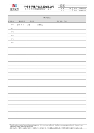 公司业务招待费管理规定(试行)