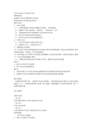 独立自主的和平外交MicrosoftWord文档