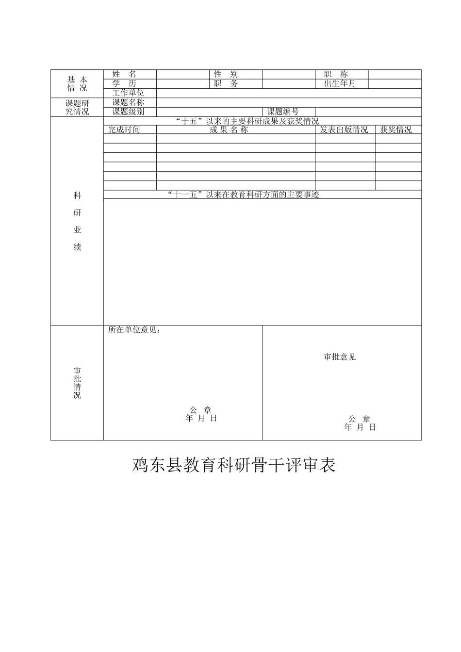 科研骨干评审表_第1页