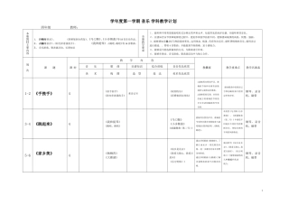 四年级音乐教学（下）