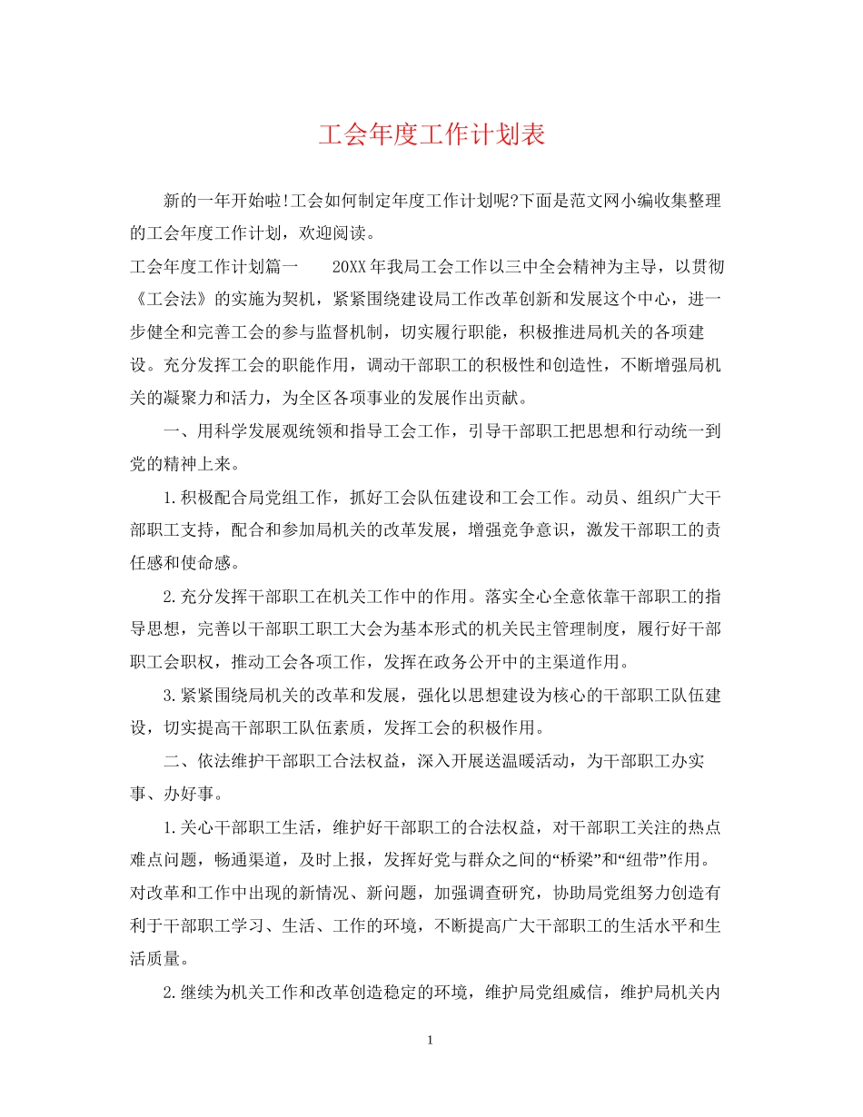 工会年度工作计划表2_第1页