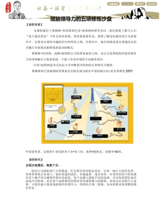 02赋能卓越领导力的五项修炼沙盘介绍