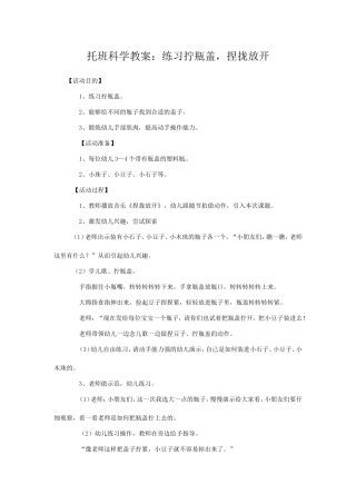 托班科学教案
