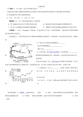 2014体液和课标2免疫