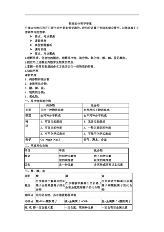 物质的分类导学案