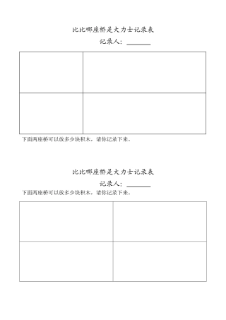 记录表《比比哪座桥是大力士》