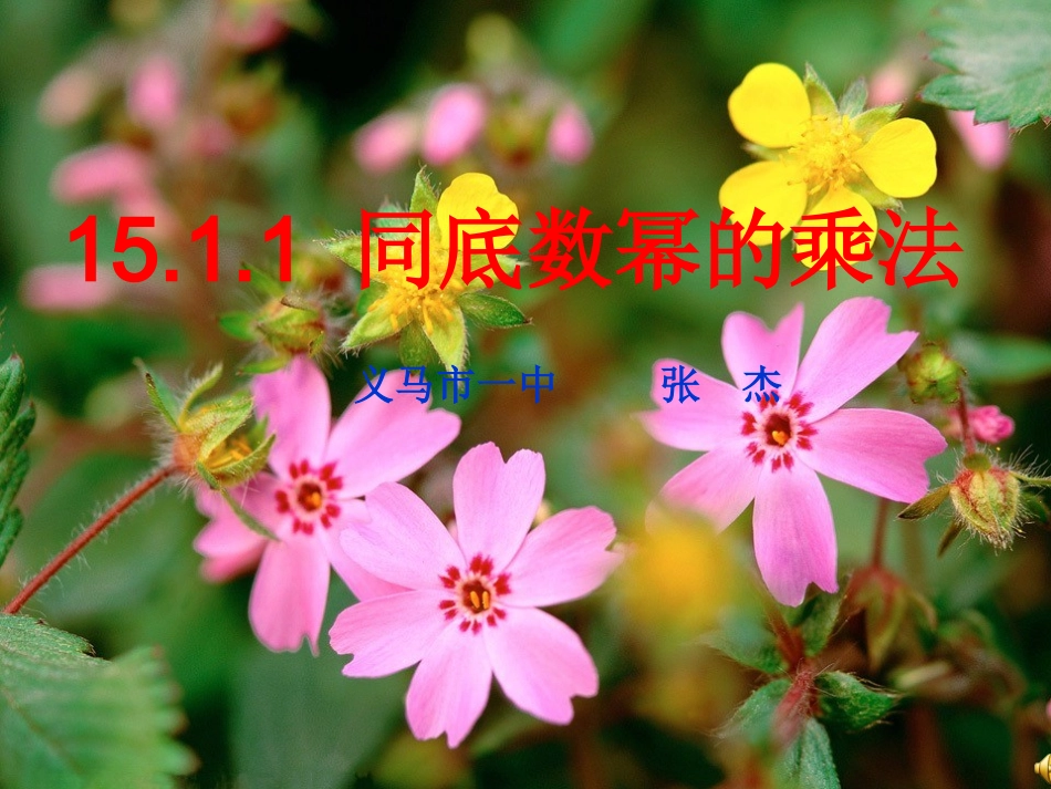 同底数幂的乘法（张杰）_第1页