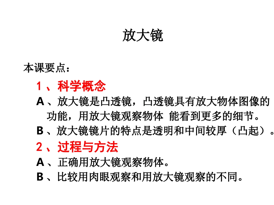 教科版六年级下册科学第一单元《第1课放大镜PPT课件》_第1页