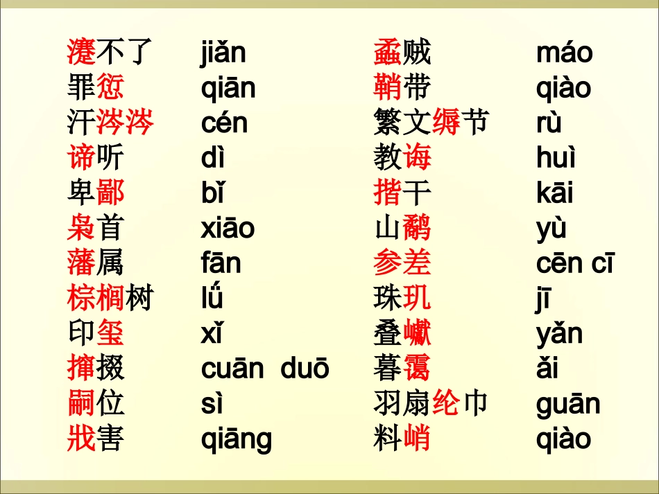 必修四·字音复习_第3页