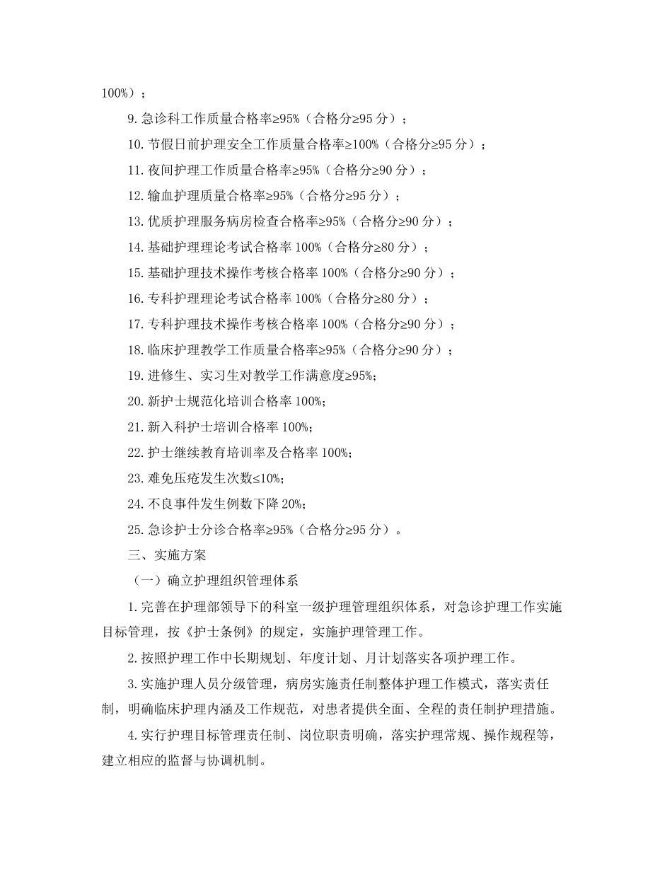 急诊科优质护理服务计划模板_第2页