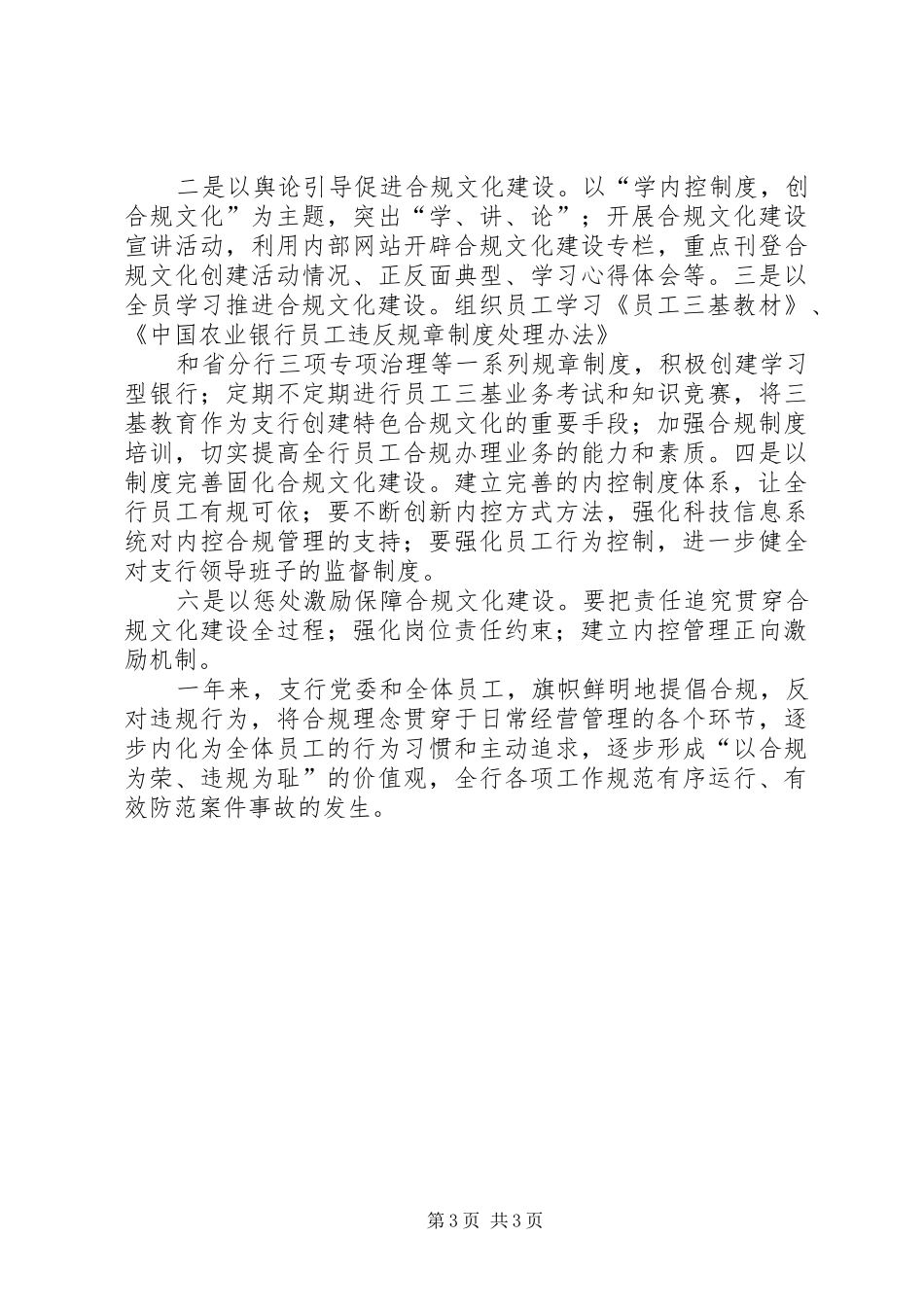 内控工作及合规文化建设活动总结 _第3页