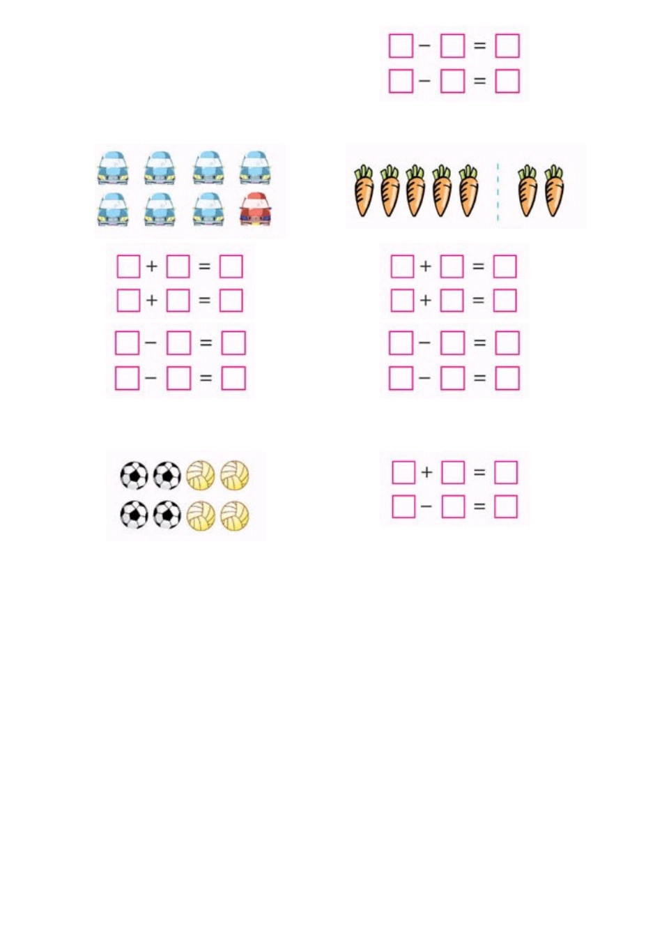 一年级数学看图写算式训练_第2页