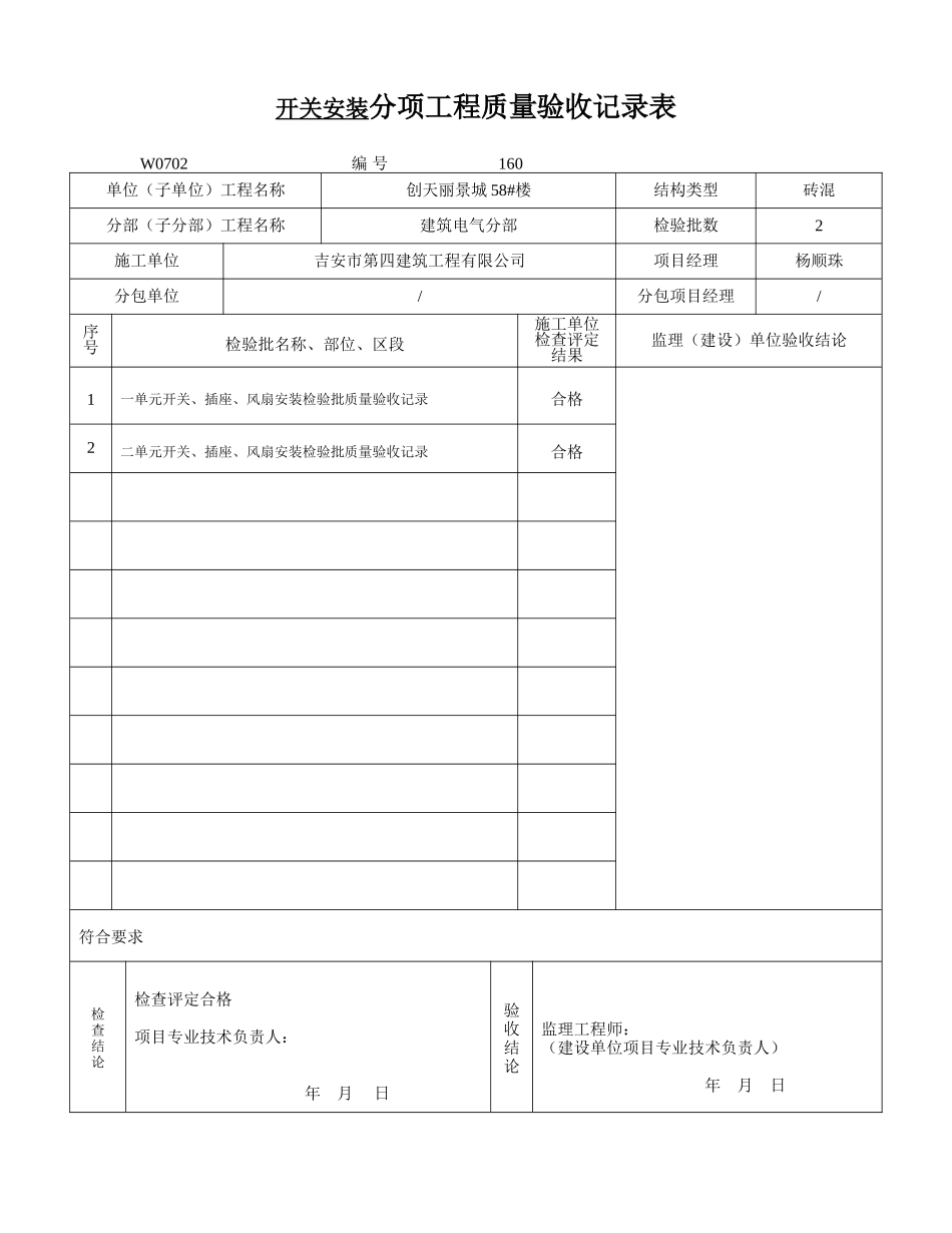 分项工程质量验收记录表_第3页