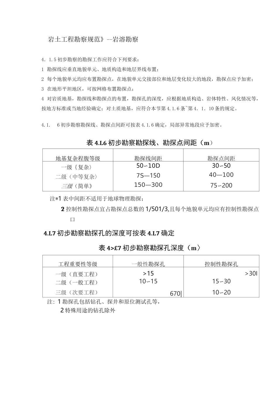 岩溶地区勘察规范---要点_第1页
