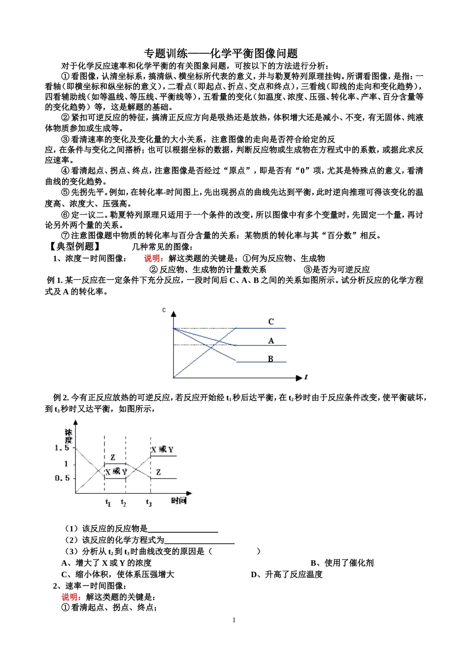 化学平衡图像题的解法_第1页