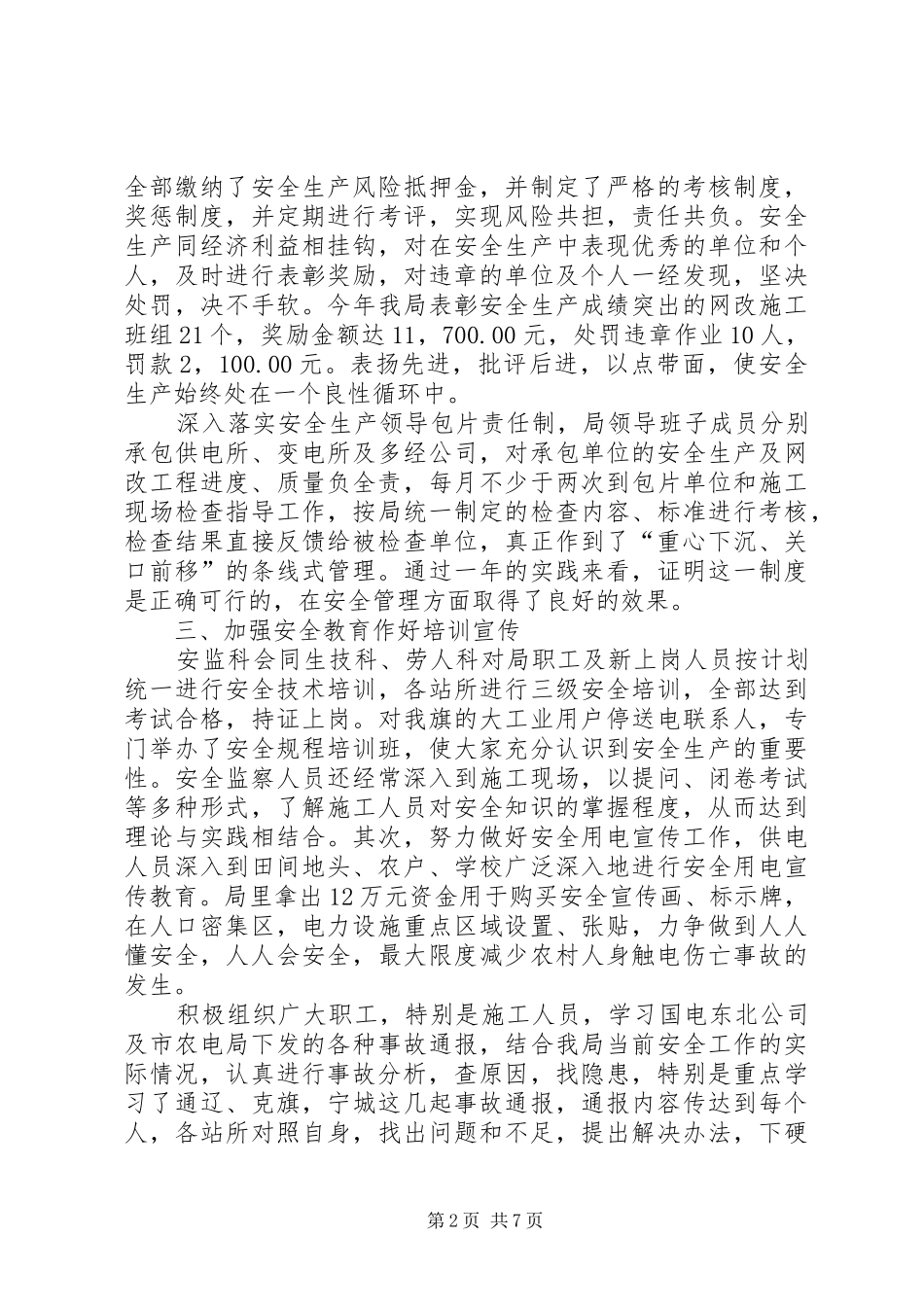 农电局年终安全总结 _第2页