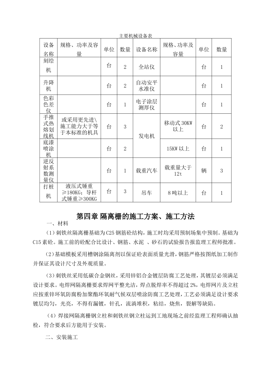 隔离栅施工组织设计_第3页