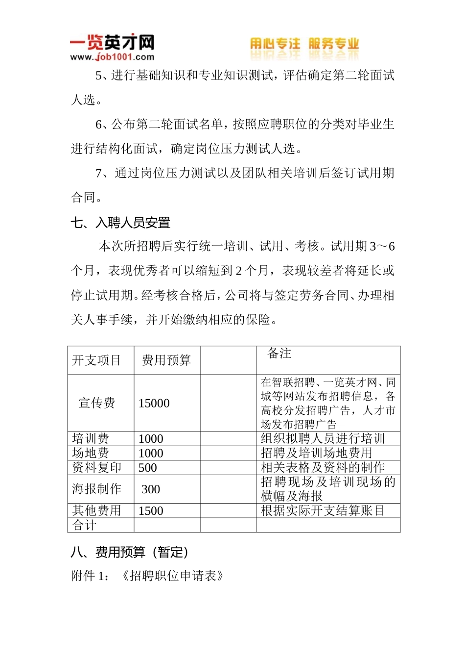 公司招聘方案模板_第3页