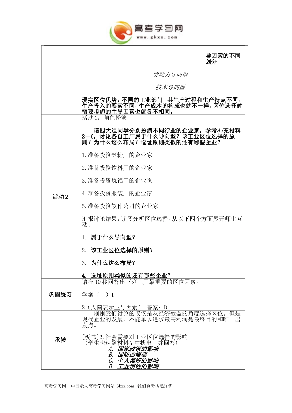 工业区位的教学设计_第2页